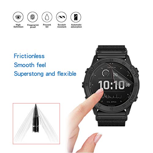 Mihence Protector de pantalla compatible con Garmin Tactix Delta, protector de pantalla de TPU de calidad prémium, ultra HD, compatible con Garmin Tactix Delta Solar/Sapphire Edition Watch [TPU]