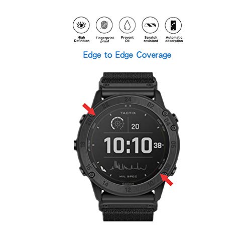 Mihence Protector de pantalla compatible con Garmin Tactix Delta, protector de pantalla de TPU de calidad prémium, ultra HD, compatible con Garmin Tactix Delta Solar/Sapphire Edition Watch [TPU]