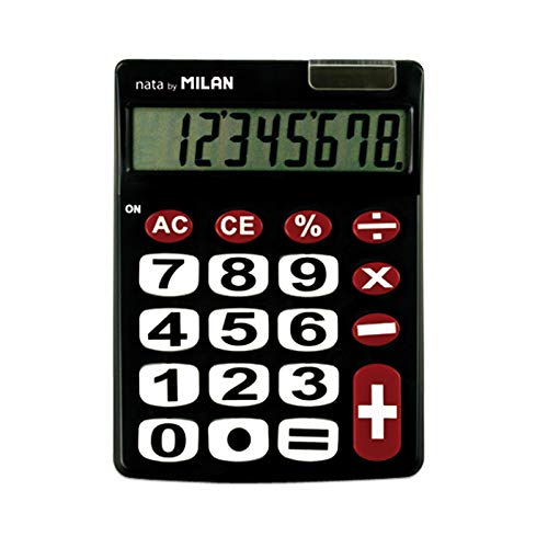 MILAN® Calculadora Negra 8 dígitos