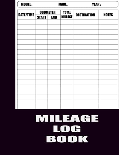 Mileage Log Book: Vehicle Mileage Notebook For Business Or Personal Taxes - 120 Pages - 8.5 x 11 Inches - Auto Mileage Tracker To Record And Track Your Daily Mileage For Taxes .