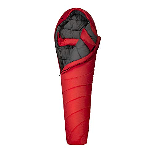 Millet - Baikal 1500 REG - Saco de Dormir para Adulto con Funda de Compresión - Sintético - Equipamiento para Actividades al Aire Libre - 3 Estaciones (Confort 1 °C) - Largo: 210 cm - Rojo