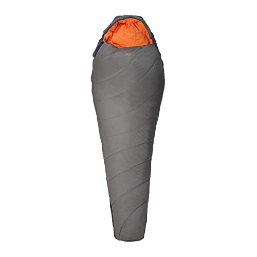 Millet - Baikal 750 REG - Saco de Dormir para Adulto con Funda de Compresión - Sintético - Equipamiento para Actividades al Aire Libre - 2 Estaciones (Confort 10 °C) - Largo: 210 cm - Gris