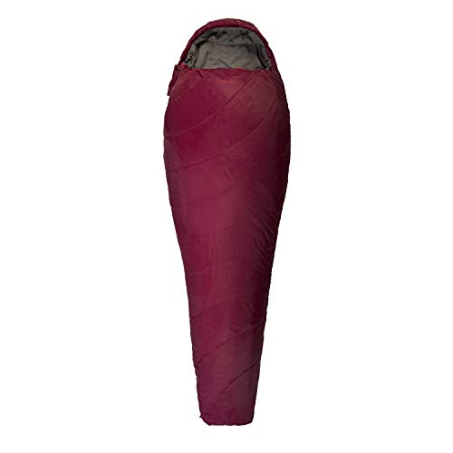 Millet - Baikal 750 W - Saco de Dormir para Mujer con Funda de Compresión - Sintético - Equipamiento para Actividades al Aire Libre - 2 Estaciones (Confort 10 °C) - Largo: 210 cm (Burdeos)