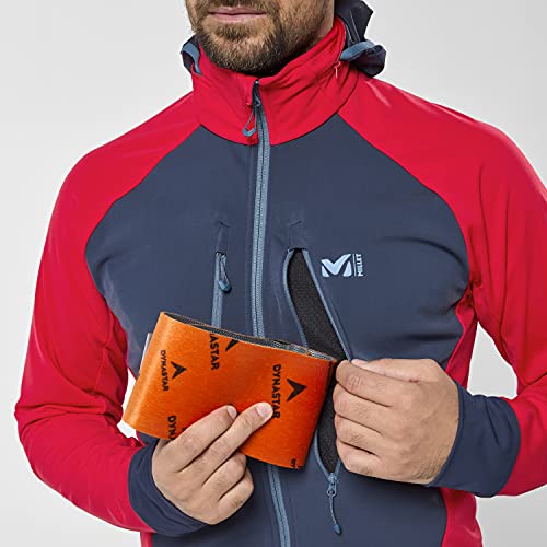 MILLET - Pierra Ment II Jkt M - Chaqueta polar impermeable para hombre - Esquí de travesía - Rojo/Azul