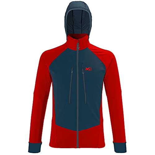 MILLET - Pierra Ment II Jkt M - Chaqueta polar impermeable para hombre - Esquí de travesía - Rojo/Azul