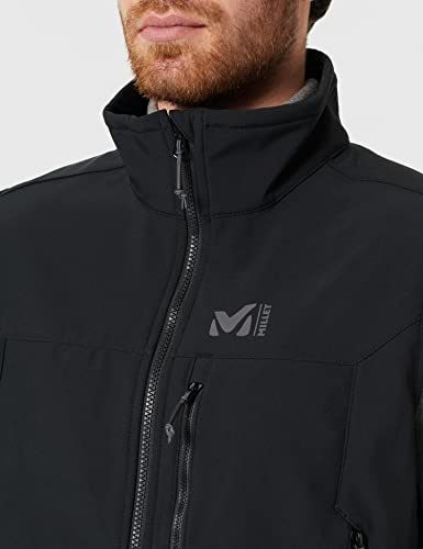 Millet - Track Vest M - Chaleco Softshell para Hombre - Cortavientos y Transpirable - Senderismo, Trekking, Alpinismo - Negro