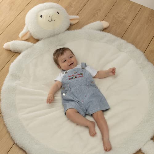 MIMATS- Alfombra Bebé Acolchada- Manta Juegos Bebé- Suelo Bebés Acolchado-Tapete Suave para Gatear y Siesta-Alfombrilla Infantil Peluche-Regalo Nacimiento- Baby Shower niño niña- Talla XL.