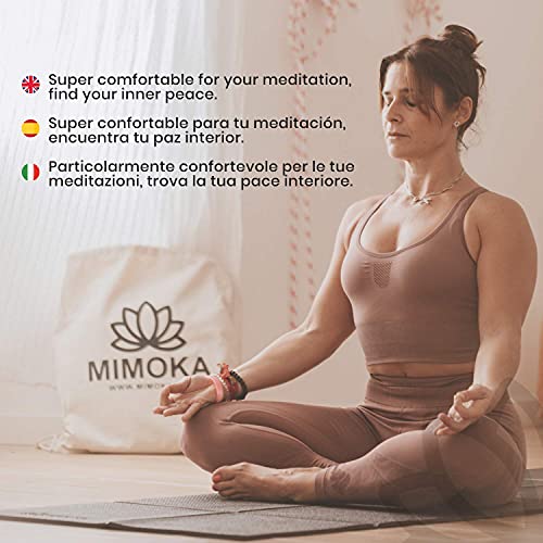 Mimoka - Esterilla Yoga Antideslizante Gruesa Plegable 8 mm de 183 x 61 cm - Yoga Mat - Pilates - Ideal para Abdominales en casa - Colchoneta Fitness