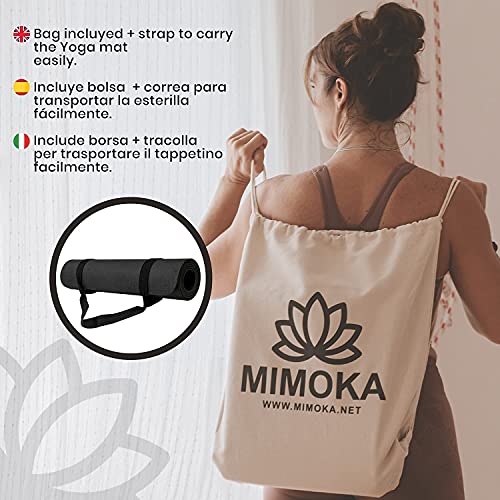 Mimoka - Esterilla Yoga Antideslizante Gruesa Plegable 8 mm de 183 x 61 cm - Yoga Mat - Pilates - Ideal para Abdominales en casa - Colchoneta Fitness