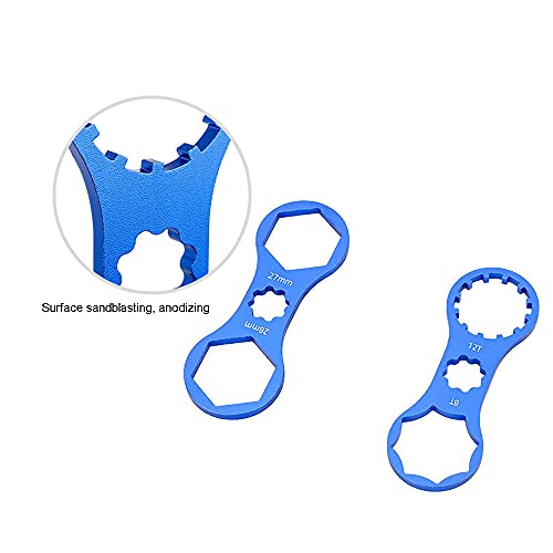 Mimoke 2 herramientas de reparación de horquilla delantera de bicicleta para SR Suntour XCR/XCM/XCT/RST MTB, tapa delantera para quitar e instalar una llave inglesa.