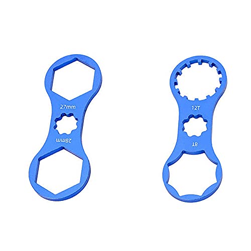 Mimoke 2 herramientas de reparación de horquilla delantera de bicicleta para SR Suntour XCR/XCM/XCT/RST MTB, tapa delantera para quitar e instalar una llave inglesa.