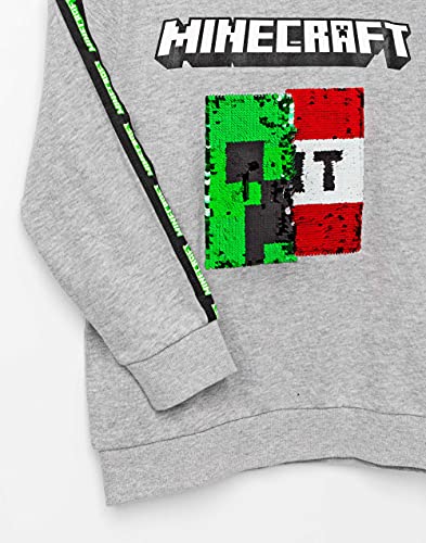 Minecraft Kids Sudadera Sudadera Escritura TNT Gray Gamer Jumper Sudadera con ca 9-10 años