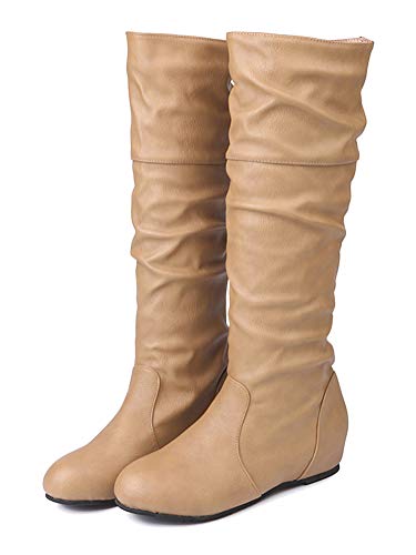 Minetom Botas para Mujer Zapatilla Zapatillas Zapatos De Cordones Estilo Deportivo Caqui 42 EU