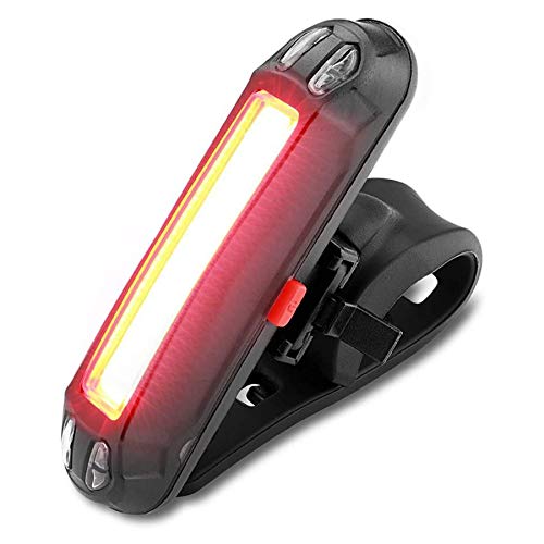 MINGUUK Faro trasero para bicicleta, luz trasera para bicicleta, superbrillante, recargable por USB, luces de seguridad para bicicleta, luz trasera de fácil instalación (6 modos)