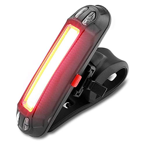 MINGUUK Faro trasero para bicicleta, luz trasera para bicicleta, superbrillante, recargable por USB, luces de seguridad para bicicleta, luz trasera de fácil instalación (6 modos)