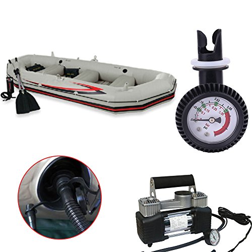 Mingxiao Manómetro de PVC Manómetro de presión de Aire para Barco Inflable Kayak Tabla de Surf Probador neumático Levanta Paddle Board artículos inflables de válvula Adaptador de presión de Aire