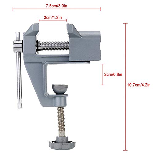 Mini abrazadera de mesa pequeña de aleación de aluminio trabajo de joyería para pasatiempos 30 mm tornillo de banco en miniatura para bricolaje abrazadera para pequeños joyeros abrazadera para taladro