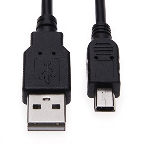 Mini USB Cable 2.0 Compatible con Garmin nuvi 42, 52, 52LM, 54LM, 55LM, 57LM, 67LM, 68LM, 860, 1210, 1240, 1260, 1270, 1290, 1310, 3590LMT / Garmin GPS Edge 500, 510, 605, 705, 800, 810 (1m)
