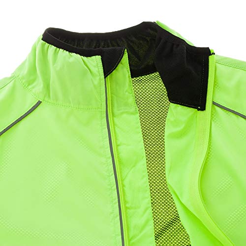 MiOYOOW Chaqueta de Ciclismo, Jersey para Hombre Impermeable y Transpirable Primavera con Tira Reflectante y Dobladillo Ajustable para Escalada Bicicleta