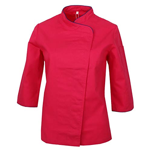 MISEMIYA - Chaquetas Uniformes Chef COCINERA Bar Restaurante HOSTELERÍA Mangas LARGAS - Ref.703 - Large, Fucsia