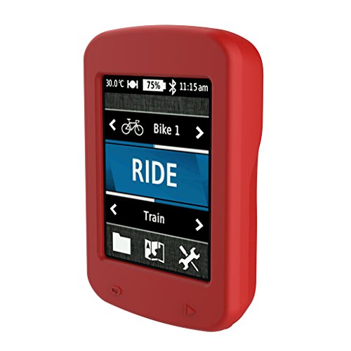 MiSha Funda Protectora de Silicona para Edge 820 GPS Cycling Computer（Rojo）