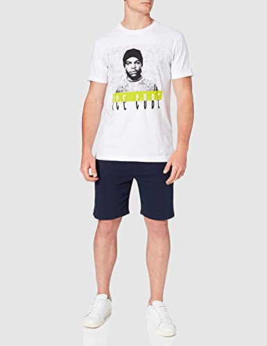 Mister Tee Ice Cube Logo tee Camiseta, Blanco, M para Hombre