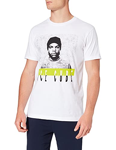 Mister Tee Ice Cube Logo tee Camiseta, Blanco, M para Hombre