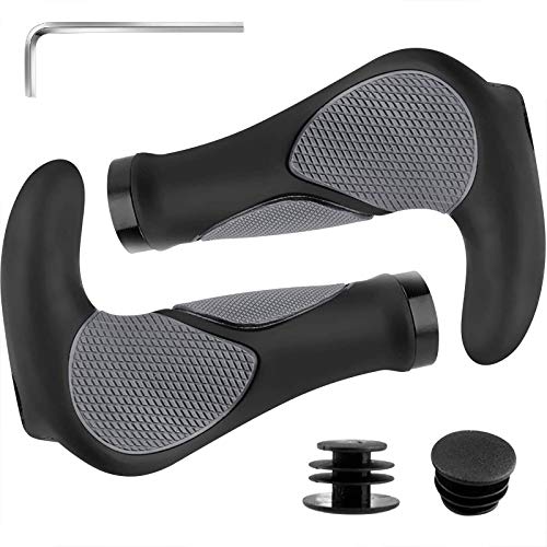 Miuphro Puños Bicicleta Ergonómicos, Puños de Manillar de Bicicleta MTB, Puños de Goma Antideslizantes para Bicicleta de 22 mm Bicicleta de Montaña, para Bicicleta de Carreras