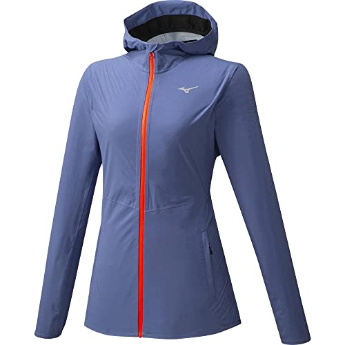 Mizuno Chaqueta impermeable para mujer de 20 quilates., Mujer, Chaqueta, J2GE0202, Marino, extra-small