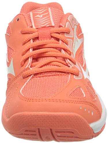 Mizuno Cyclone Speed 2 Junior, Zapatillas de vleibol, Living Coral Snowwht Wht, 37 EU