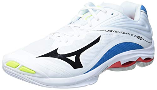 Mizuno Duel Sonic, Volleyball Shoe Unisex Adulto, White/Black/Diva Blue, 44.5 EU