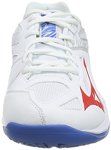 Mizuno Thunder Blade 3, Zapatillas Deportivas Unisex Adulto, White/Fred/FrenchBlue, 42.5 EU