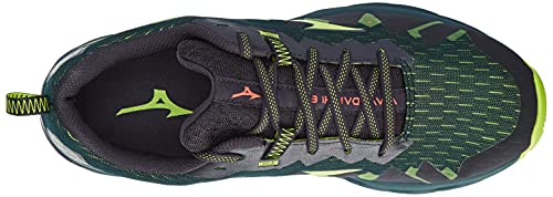 Mizuno Wave Daichi 6, Zapatillas de Trail Running Hombre, GreenGables/Limegreen/Obsidian, 44 EU