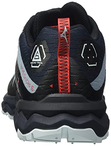 Mizuno Wave Daichi 6, Zapatillas para Carreras de montaa Hombre, Indiaink Blk Ignitionred, 39 EU