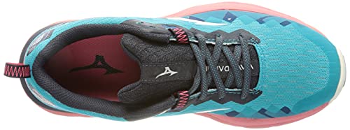 Mizuno Wave Daichi 6, Zapatillas para Carreras de montaa Mujer, Scubab Blancanieves Tearose, 38 EU