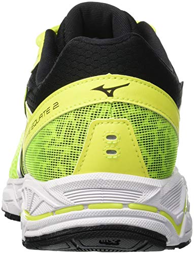 Mizuno Wave Equate 2, Zapatillas de Running Hombre, Amarillo (Safetyyellow/Black/Fierycoral 10), 45 EU