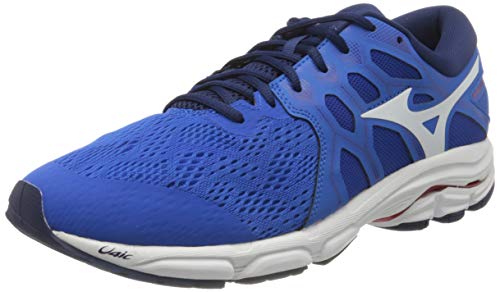 Mizuno Wave EQUATE 4, Road Running Shoe Hombre, Princessblue/Wht/Lollipo, 45 EU