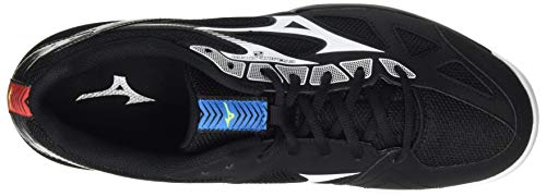 Mizuno Wave EQUATE 4, Volleyball Shoe Unisex Adulto, Black/White/Diva Blue, 45 EU