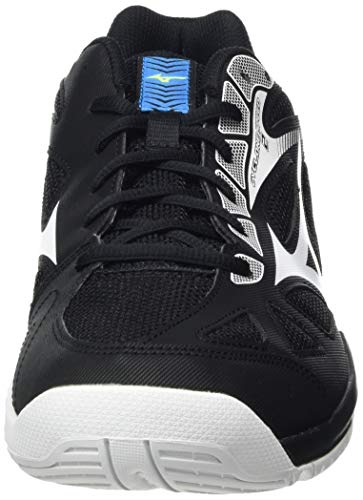 Mizuno Wave EQUATE 4, Volleyball Shoe Unisex Adulto, Black/White/Diva Blue, 45 EU