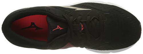 Mizuno Wave Equate 5, Zapatillas para Correr de Carretera Hombre, Negro Pgold Ignitionred, 43 EU