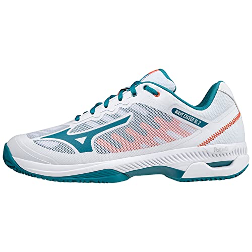 Mizuno Wave Exceed SL 2 CC, Zapatillas de pádel Hombre, White/HBlue/Firecracker, 44 EU