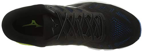 Mizuno Wave Flash CC, Zapatillas Hombre, Black/White/Diva Blue, 45 EU