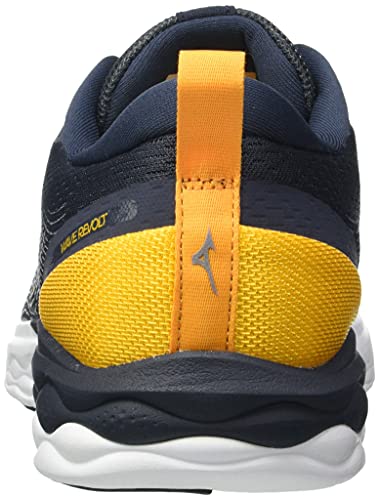 Mizuno Wave Flash CC, Zapatillas Hombre, Indiaink Azafrán Blanco, 42.5 EU