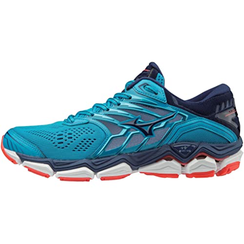 Mizuno Wave Horizon 2, Zapatillas Mujer, Multicolor (Hocean/Eblue/Fcoral 001), 37 EU