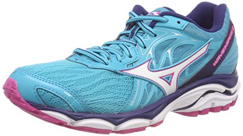 Mizuno Wave Inspire 14, Zapatillas de Running Mujer, Azul (Peacockblue/White/Fuchsiapurple 07), 36.5 EU