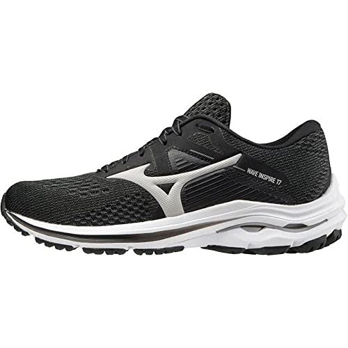 Mizuno Wave Inspire 17 D, Zapatillas para Correr Mujer, Black/Lunar Rock/Black, 37 EU