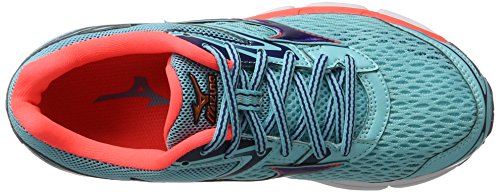 Mizuno Wave Inspire W, Zapatillas de Running Mujer, Multicolor (Blueradiance/Blueprint/fierycoral), 37 EU