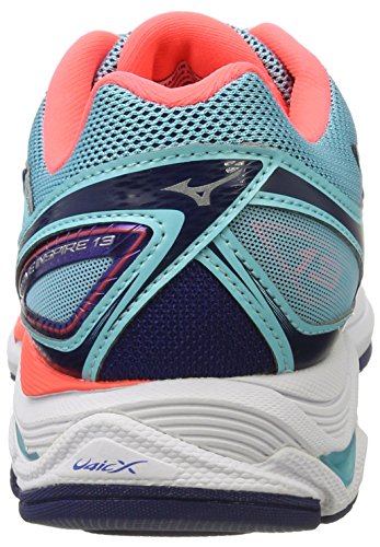 Mizuno Wave Inspire W, Zapatillas de Running Mujer, Multicolor (Blueradiance/Blueprint/fierycoral), 37 EU