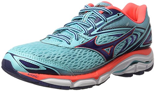 Mizuno Wave Inspire W, Zapatillas de Running Mujer, Multicolor (Blueradiance/Blueprint/fierycoral), 37 EU