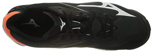 Mizuno Wave Lightning Z6, Zapatos de Voleibol Unisex Adulto, Negro (Black/Wht/Orangeclownfish 53), 44 EU